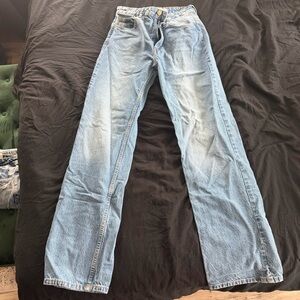 Zara Light Blue Wide-Leg Women Jeans